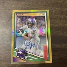 2025 Panini Score - Justin Jefferson #230 Gold Zone Auto #d/50 Vikings