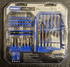 Kobalt 52 Piece Drill and Drive Set 1/4" inch Hex Shank, Titanium Coating NEW