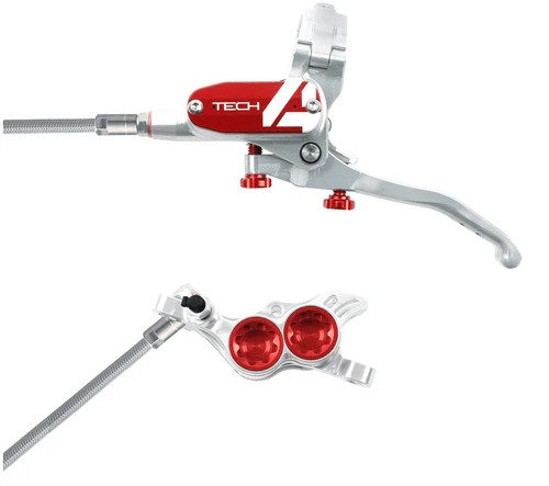 Hope Tech 4 E4 MTB Mountain Bike Disc Brakes - Braided Hose - Picture 17 of 32