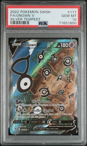 Unown V 177/195 Silver Tempest Pokemon PSA 10 *850
