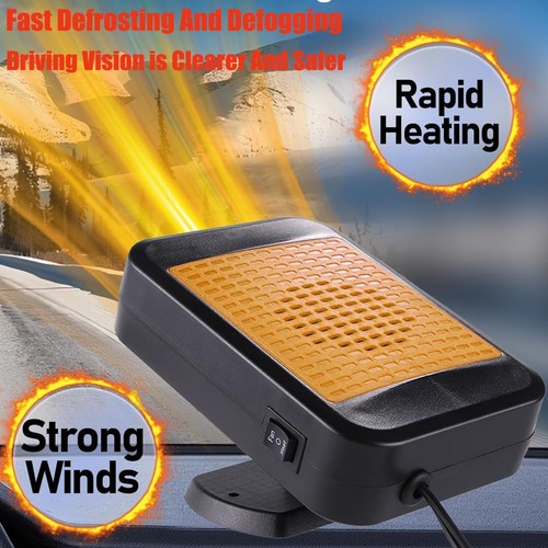 Car Heaters for Vehicle,12V Heater for Car 200W Fast Heating Defroster,Portable  - Picture 3 of 7