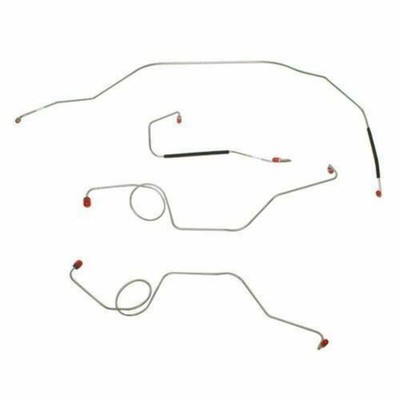 For 1967-1972 Ford F-100 Front Brake Line Kit 2WD Power Drum Stainless TKT6742SS