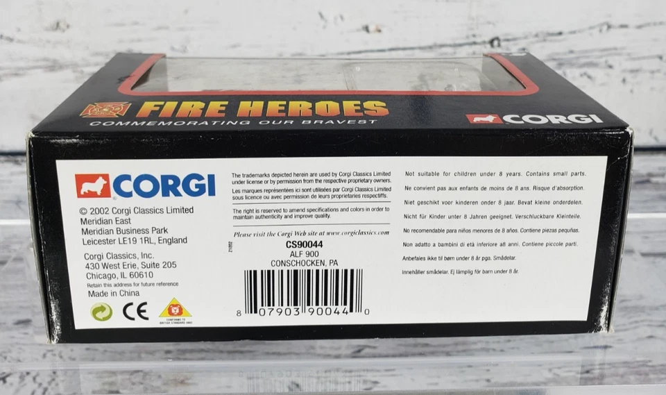 Vtg 2002 Corgi FIRE HEROES Lot (4)- Diecast Marirus, Pontiac, Mack, & Pumper NEW - Image 4 of 4