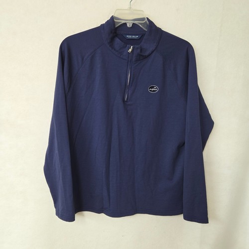 Peter Millar Crown Crafted Merino Wool Quarter Zip Cape Arundel Golf Navy XL
