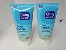 Clean Clear Deep Action Exfoliating Cleanser Oil Free 5 FL Oz 2 Pack