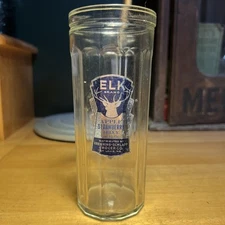 Antique Elk Brand Strawberry Jelly Jar Bottle Labeled Krenning-Schlapp St Louis
