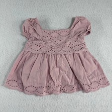 Catherine Malandrino Baby Girl Dress 3M - 6M Lavender with matching lace Trim