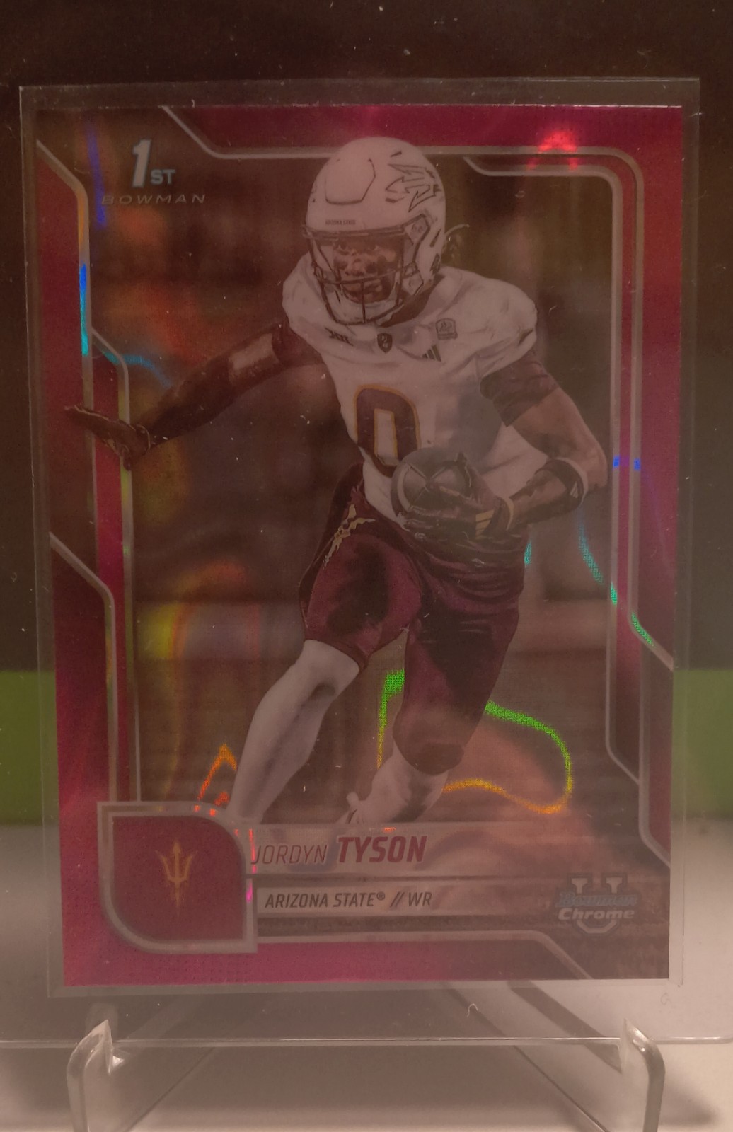 2025 Bowman University Chrome - Jordyn Tyson #31 Pink Lava Refractor (RC)