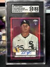 2021 Topps Chrome Platinum Andrew Vaughn Red Refractor Rookie Auto /5 SCG