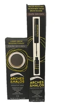 2x Arches and Halos DARK BROWN Luxury Brow Eyebrow Pomade & BROW MOUSSE