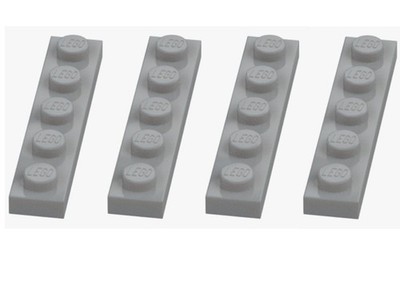 LEGO  4x Platte 1x5 Medium Stone Grey 78329 Neu 6372029 Hell Grau Plate
