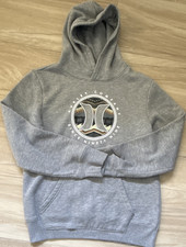 Hurley Boys L 14/16 Gray Pullover Hoodie Logo Graphic Print Hooded Pockets