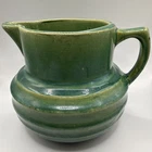 Vintage McCoy Pottery Green Ribbed Buttermilk Pitcher USA Mid Century