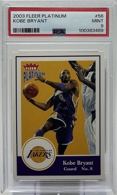 Kobe Bryant PSA 9 - 2003 Fleer Platinum -Lakers Legend, Mamba Mindset, Tragedy