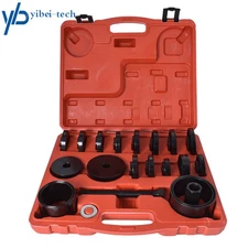23PCS Front Wheel Drive Bearing Removal Kit Press Adapter Puller Pulley Tool Set