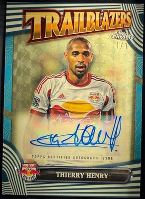 2024 Topps Chrome Trailblazers Thierry Henry 1/1 Superfractor Auto NYRB