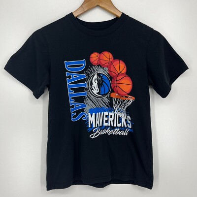 Unk T-Shirt Youth L Black Dallas Mavericks NBA Basketball Short Sleeve Logo 