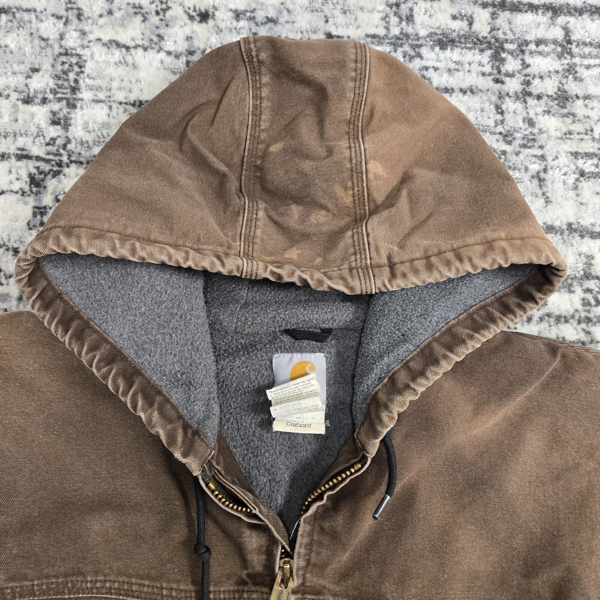 Vtg 2000s Carhartt Brown Hooded Jacket C68 DKB 2XL Faded Vtg 2000s Carhartt Brown Hooded Jacket C68 DKB 2XL Faded