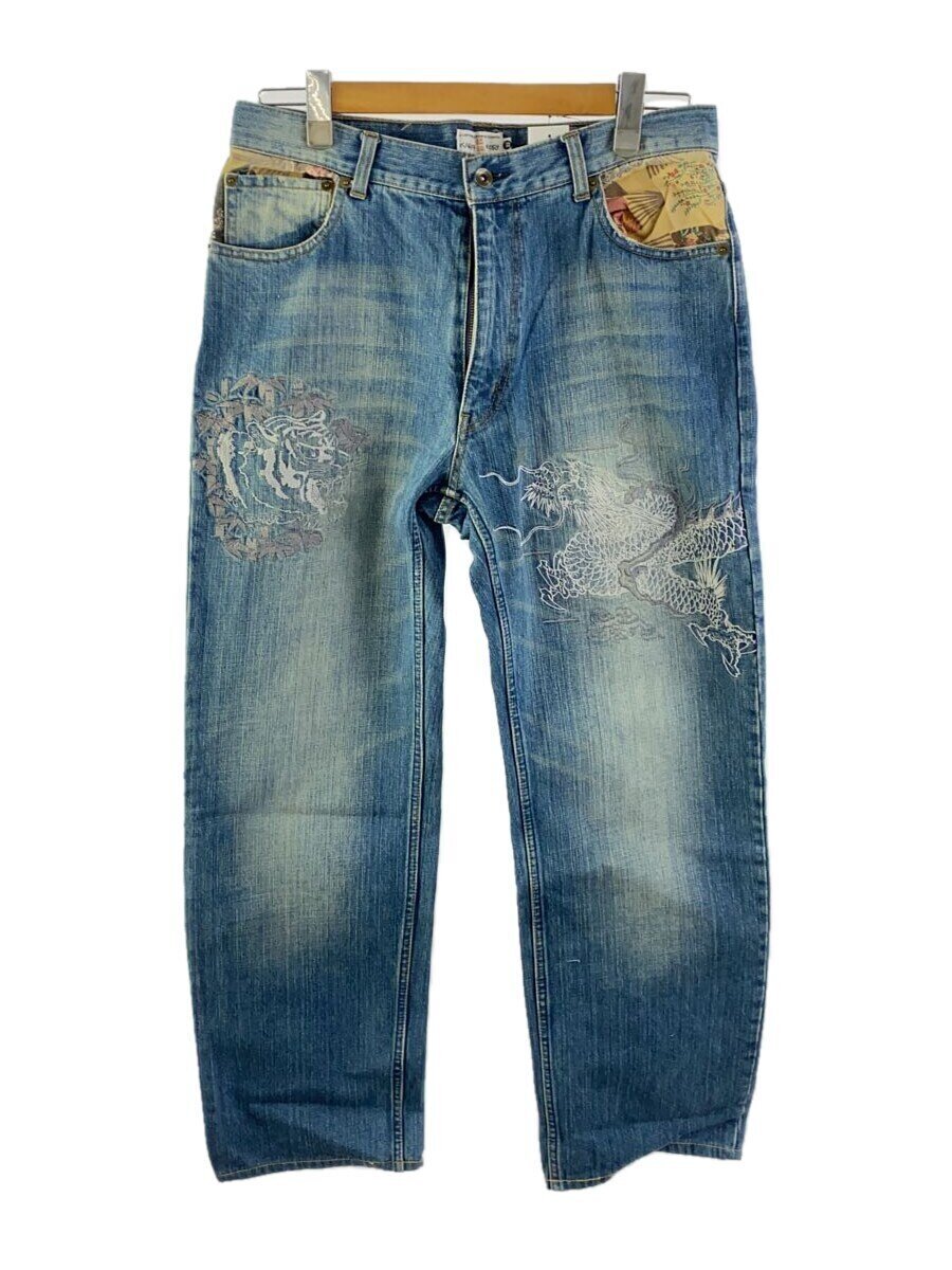 Karakuri Tamashii Men's Denim Jeans Pants dragon tiger