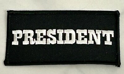 #0622  PRESIDENT:    M/C Vest Patch     Free S&H AVAILABLE