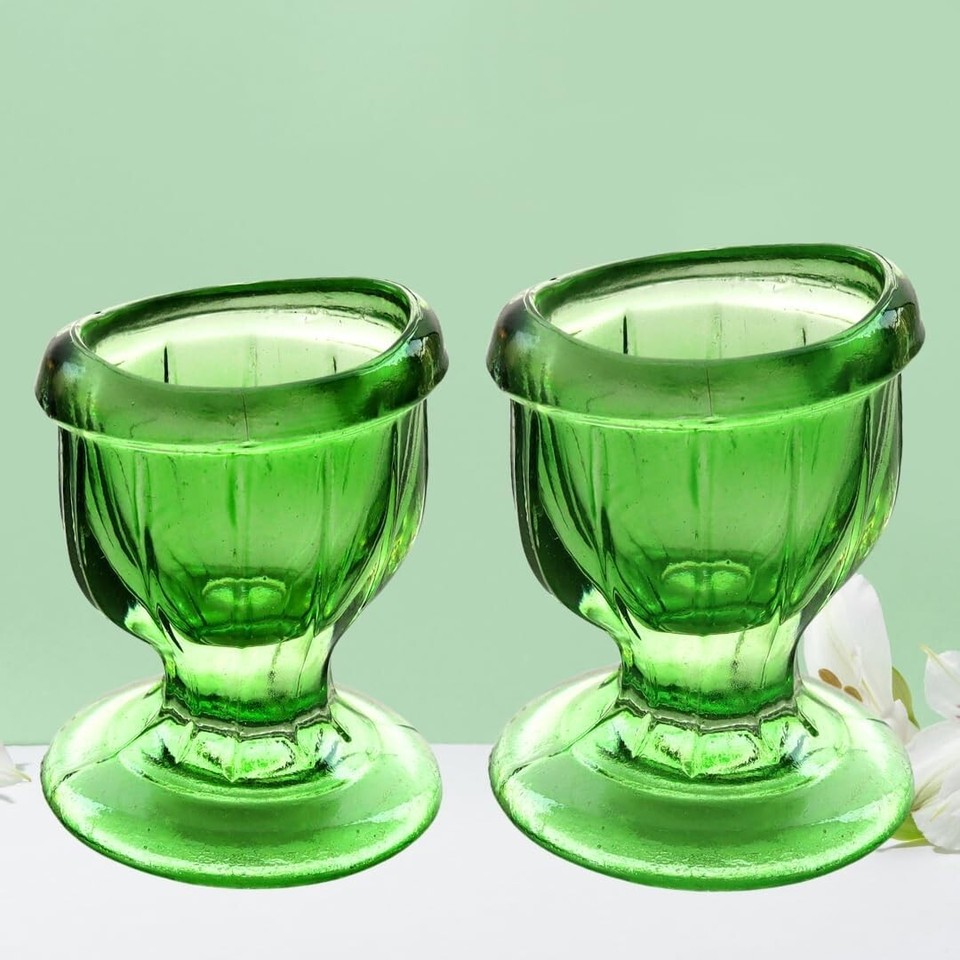Glass Eye Wash Cup Set of 2Keep Your Eyes Clean and Healthy with