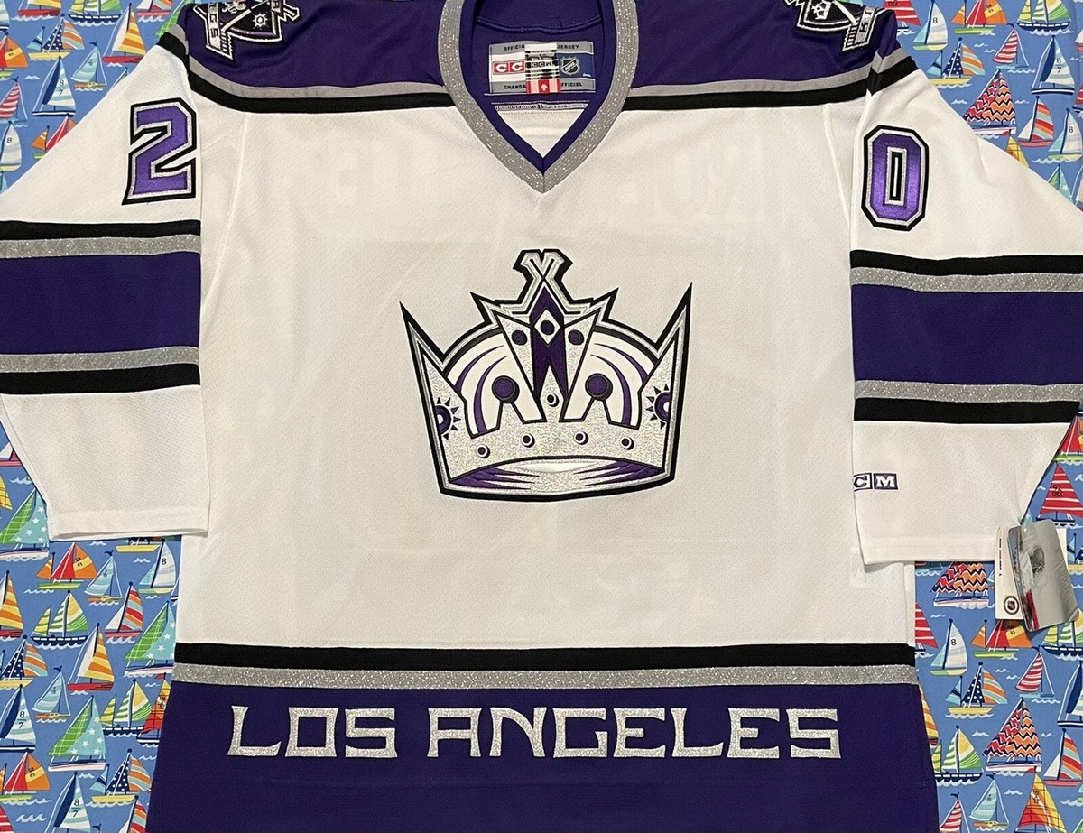 Vintage CCM NHL Los Angeles Kings Luc Robitaille Crown Hockey