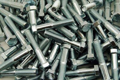(100) Grade 5 Hex Head Bolts 3/8-16 x 2 Cap Screw Zinc
