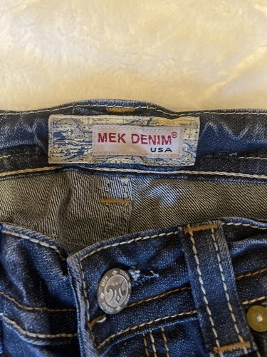 MEK Denim Jeans Womens Size 29 Oaxaca Boot Cut Distressed - Picture 5 of 6