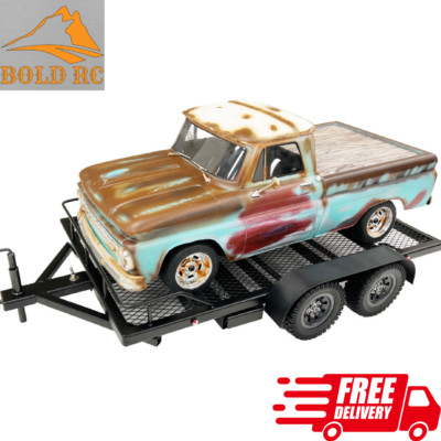 Bold RC 1/10 Scale Full Metal Car Hauler Trailer w Lights Car Truck Crawler Kit