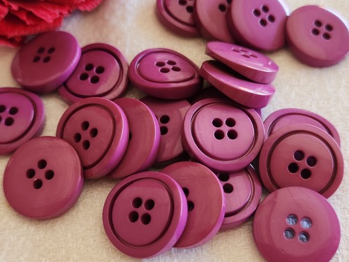 Boutons Roses Lot Promo - Diamètre 1,3 Cm, Occasion, Pour Couture Ou Customisation