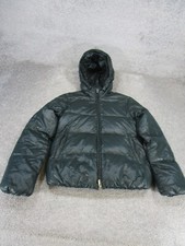 Duvetica Jacket Womens 42 Dark Green Hooded Puffer Down Fill