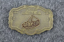 Vintage Parrish Oil Tools Inc Hit Line USA Belt Buckle 