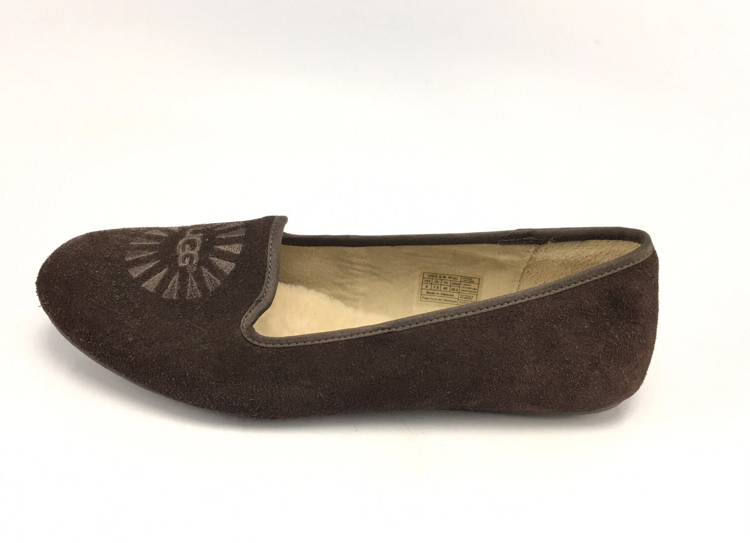 UGG Australia 1001632 ALLOWAY Ciabatte in pelliccia di shearling scamosciata marrone cioccolato donna 9