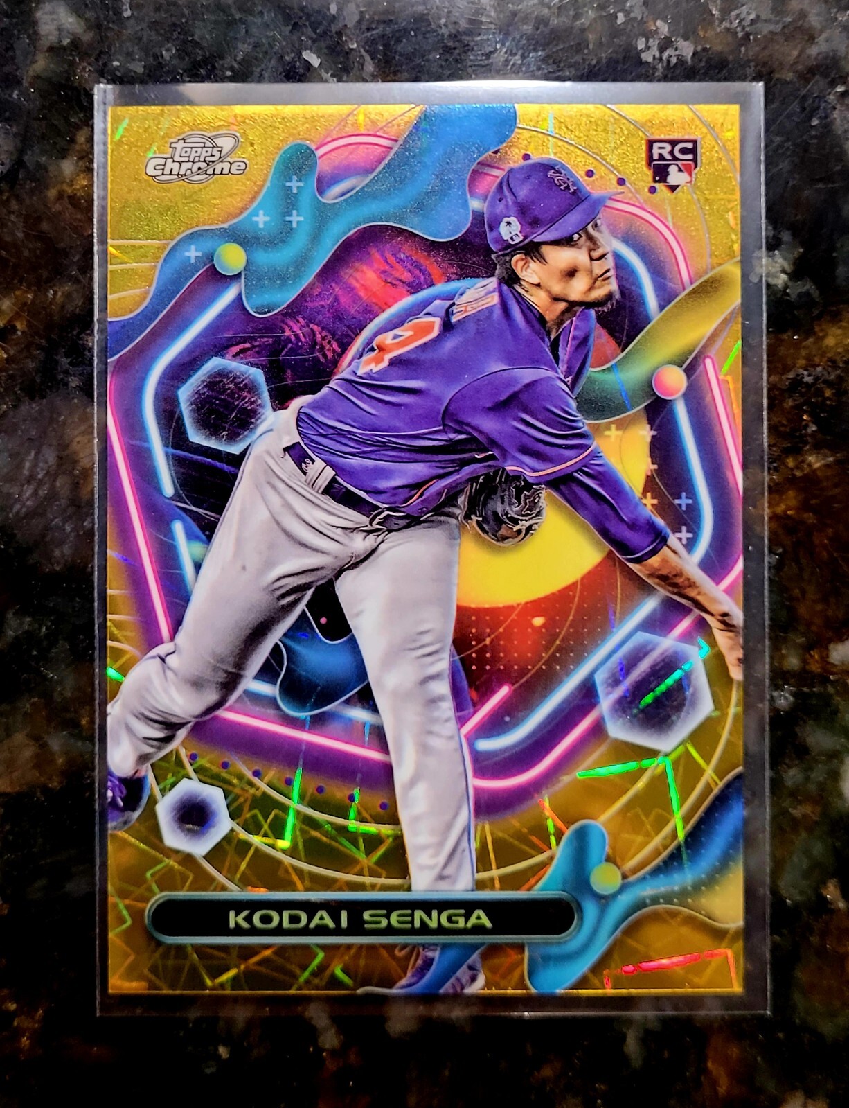 2023 Topps Cosmic Chrome Kodai Senga Rookie /50 Gold Interstellar Refractor RC