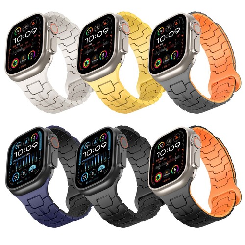 Magnetic Silicone Watch Band For iWatch Series 10/9/5/1/Ultra 42/44/45/46/49mm - 第 3/24 張圖片