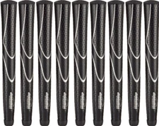 JumboMax Tour Series Golf Grips Black & Silver Medium Size (+5/16) - SET OF 9