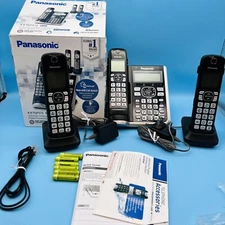 Panasonic KX-TGF573 Cordless Phone With Handset Answering Machine - 3 Handsets