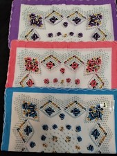 10 Ladies Handkerchiefs 100 Cotton Hankies Hanky Pocket 11.5" x 11.5" L725