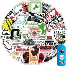 104pcs Tesal Car Stickers Pack for Car Bumper，Funny Tsela Decals for Water Bottl