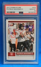 2017 PANINI SCORE # 403 Patrick Mahomes II RC PSA 10 GEM MT # 80139792 CHIEFS !!