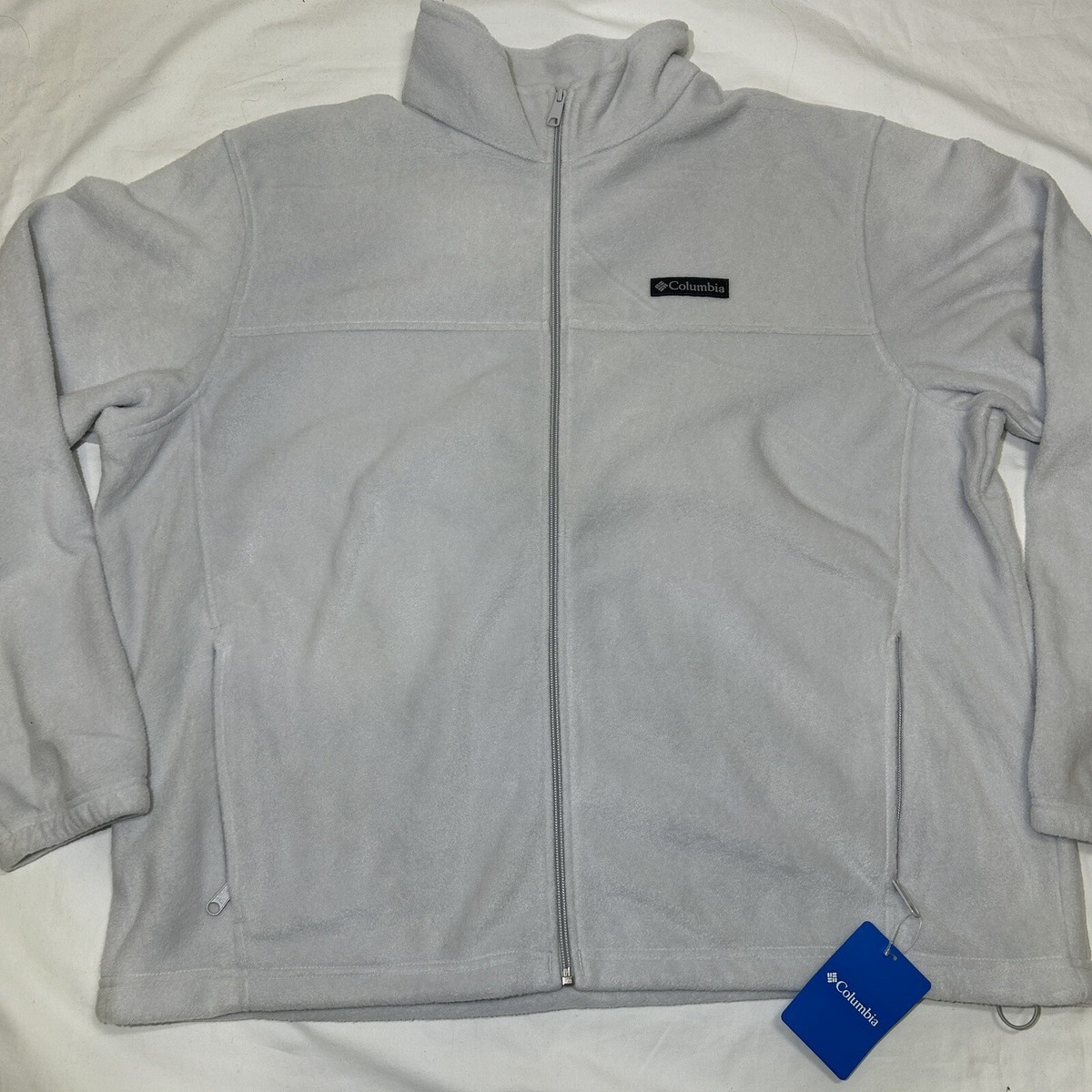 Columbia Men's Granite Mountain Fleece Jacket Full Zip Light Blue