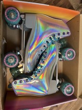 Impala Sidewalk Quad Holographic Roller Skates Women  s Size 9 Vegan 40 EU