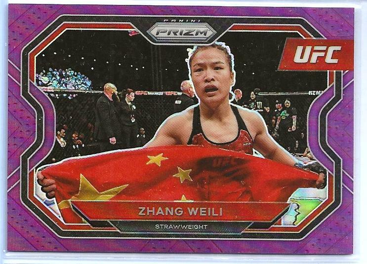 2021 PRIZM UFC DEBUT #189 ZHANG WEILI PURPLE REFRACTOR SP #119/149