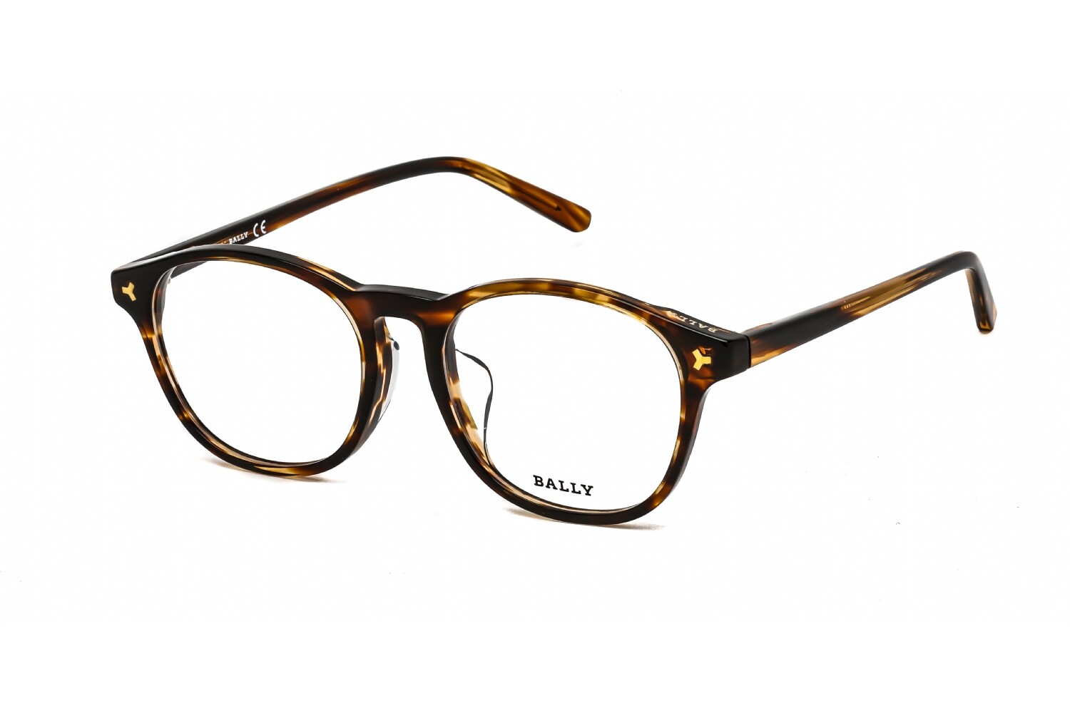 Круглая пластиковая оправа для очков Bally BY5008-D Tortoise 055 52-18-145 азиатского покроя 34190₽