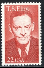 US Stamp Scott #2239, 22c, T.S. Eliot, Single, MNH