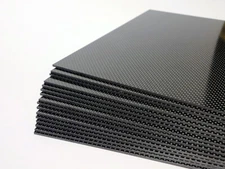 USA MADE CARBON FIBER 3K PLAIN WEAVE PANELS / SHEETS - 1.5-3mm Thick -FULL GLOSS