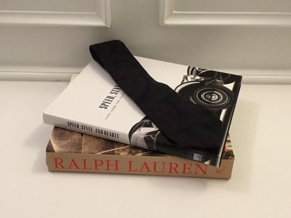 Corbata Polo Ralph Lauren Verde con Paisley Multicolor 100% Lana Hecha a Mano en Italia Foto 3 de 4