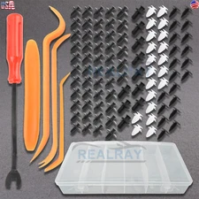 100x Car Fender Liner Fastener Panel Bumper Interior Trim Retainer Push Clip Pin