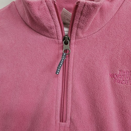 The North Face Girls Sz XL 1/4 Zip Fleece Pullover Pink Long Sleeve Top - Picture 4 of 8