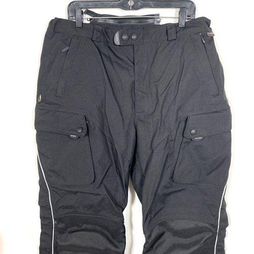 Olympia Moto Sports Motorcycle Riding Pants Mens 36 Full Zip Leg Cordura Padded - Picture 2 of 14